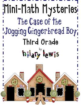Preview of 3rd Grade Word Problems - Mini-Math Mystery - Jogging Gingerbread Boy