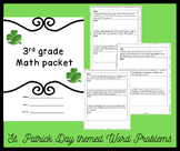 3rd Grade Word Problems - St. Patrick's Day Theme - TIME
