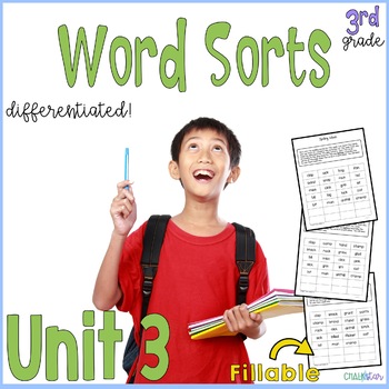 3rd Grade Word Sorting Cards Unit 3 by ChalkStar | TPT