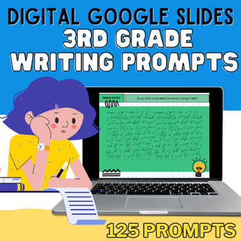 Preview of 3rd Grade Writing Digital Prompts {Personal Narrative, Opinion, & Informational}
