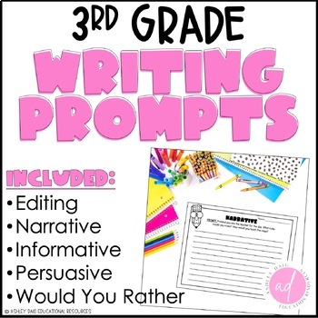 3rd Grade Writing Prompts - Writing Journal Templates - Writing ...