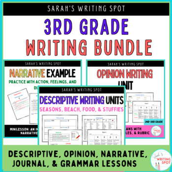 Preview of 3rd Grade Writing Topics and Unit Plans