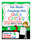 3rd Grade Yearlong LA Spiral Quick Check Set for 3rd Grade