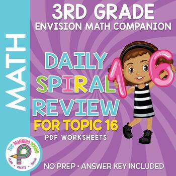 Preview of 3rd Grade enVision Math - Topic 16 Spiral Review - PDF Worksheets