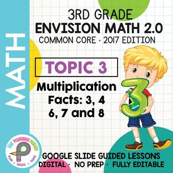 Preview of 3rd Grade enVision Math - Topic 3 - Google Slide Lessons