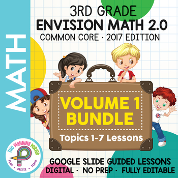 Preview of 3rd Grade enVision Math - VOLUME 1 BUNDLE - Google Slide Lessons