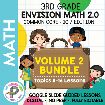 Preview of 3rd Grade enVision Math - VOLUME 2 BUNDLE - Google Slide Lessons