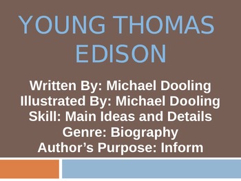 Preview of 3rd L-10 Young Thomas Edison Vocabulary/Spelling/Comprehension Power Point