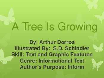 Preview of 3rd L-18 A Tree Is Growing Vocabulary/Spelling/Comprehension Power Point