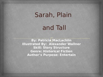 Preview of 3rd L-21 Sarah, Plain and Tall Vocabulary/Spelling/Comprehension Power Point