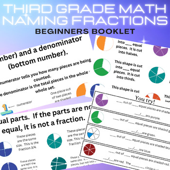 Preview of 2nd & 3rd Fractions, Naming Fractions, Beginning Fractions, Finding Fractions