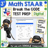 3rd Math STAAR Review Escape Room Digital Math Test Prep -