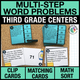 3rd Grade Multi-Step Word Problems Math Centers - 3rd Grad