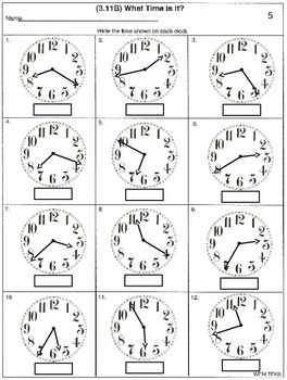 3rd Grade Measure: Time/Temperature (animated and printable worksheets