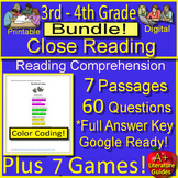 3rd and 4th Grade Reading Comprehension Passages and Quest