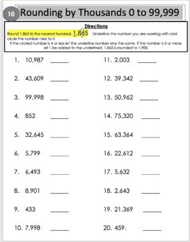3rd and 4th grade rounding worksheets by spectacular students tpt