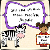 3rd and 4th Grade Word Problems-Bundle (500 Problems)