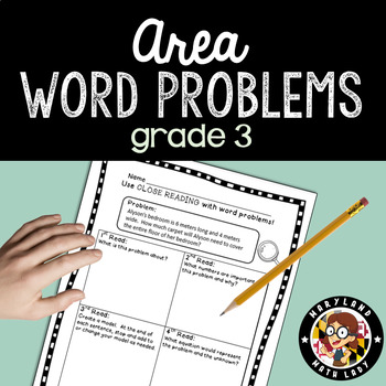 Preview of 3rd grade Area Word Problems - Close Reading!