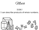 3rd grade Common Core Math Standards printable