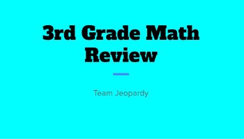 Preview of 3rd grade End of Year Review Game