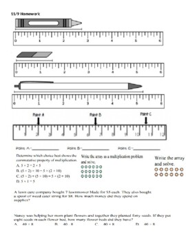 Preview of 3rd grade Homework/Do Now - Measurement and Spiral