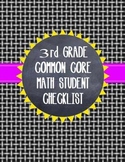 Math Common Core "I can" 3rd grade standards student checklist