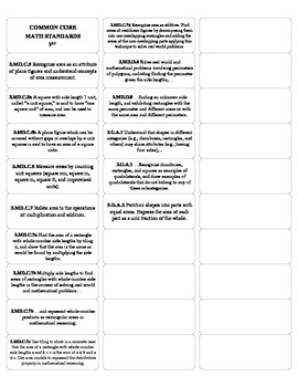Preview of 3rd grade Math Common Core Standards Stickers (page 2 of 2)