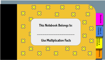 Preview of 3rd grade Math Digital Notebook Use Multiplication Facts (Go Math ch 5)