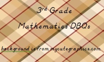 Preview of 3rd grade Math Document Based Questions - DBQs