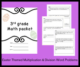 3rd grade  Math Packet Easter Theme Multiplication and Division