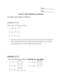 3rd grade Math Pre-assessment