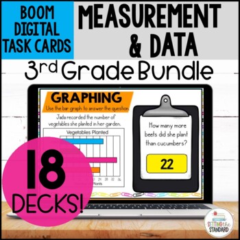 Preview of 3rd grade Measurement & Data Boom Deck Bundle