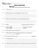 3rd grade NG Earth Science - Properties of the Sun (Ch 4) 
