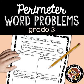 Preview of 3rd grade Perimeter Word Problems - Close Reading!