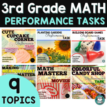 Preview of 3rd grade SBAC Test Prep | Math Performance Tasks | SBAC Practice