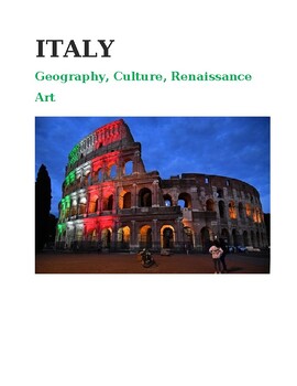 Preview of 3rd grade Social studies Italian Culture Curriculum Map