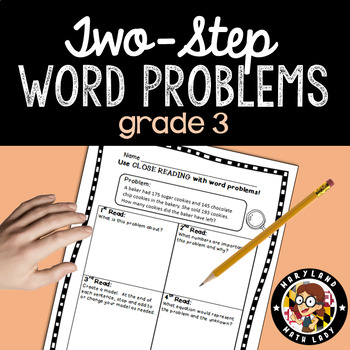 Preview of 3rd grade Two Step Word Problems - Close Reading!