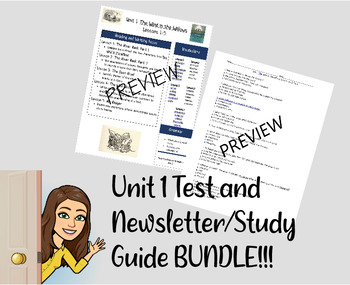 Preview of 3rd grd CKLA 2nd ed. Unit 1 The Wind in the Willows Test & Newsletter BUNDLE