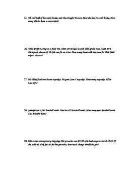 3rd/4th Grade Two Step Word Problems- All Operations by Amy Lowe