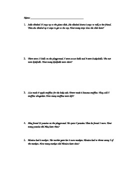 Preview of 3rd/4th Grade Two Step Word Problems- All Operations