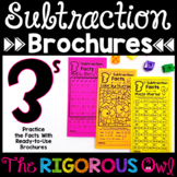 3s Subtraction Brochures - 3 Subtraction Facts Practice Di