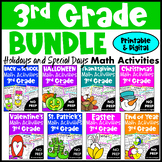3th Grade Math Activities Seasonal Bundle, w/ Easter, Spri