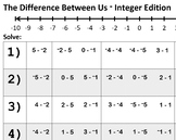 3x 100 question quizzes: Integer Addition and Subtraction