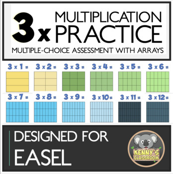 Preview of 3x Multiplication Fact Arrays - Easel Assessment