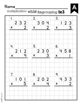 3x1 AND 3x2 digit Multiplication BUNDLE! by KinderBeez | TPT