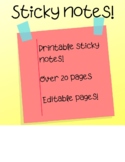 3x3 Printable Notes Post It Sticky Notes