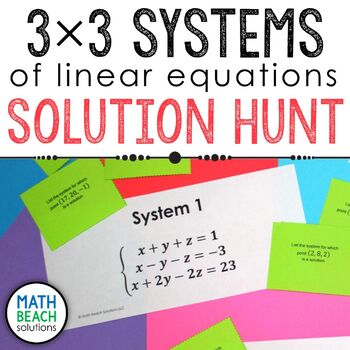 3x3 linear equation systems activity