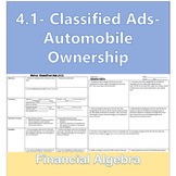 4.1 Auto Classified Ads, Automobile Ownership, Piecewise F