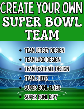Preview of 4-12 Create a 2024 Super Bowl Team: Elementary & Middle Football Activities ELA