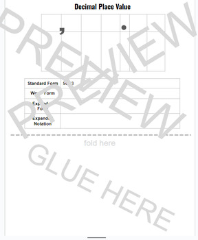 Preview of 4.2B 4.2G Decimal Place Value Notes 4th Grade Math